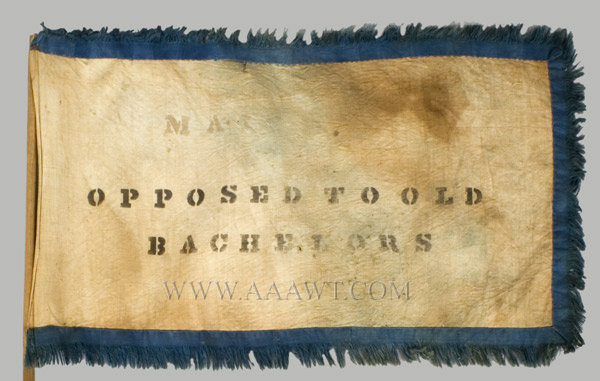 Anti Buchanan Flag, Maine Is Opposed To Old Bachelors
1856 Presidential Election, entire view